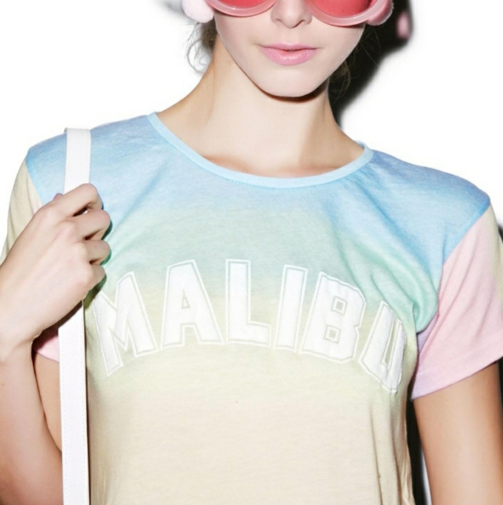 Like new Wildfox cropped tie dye tee